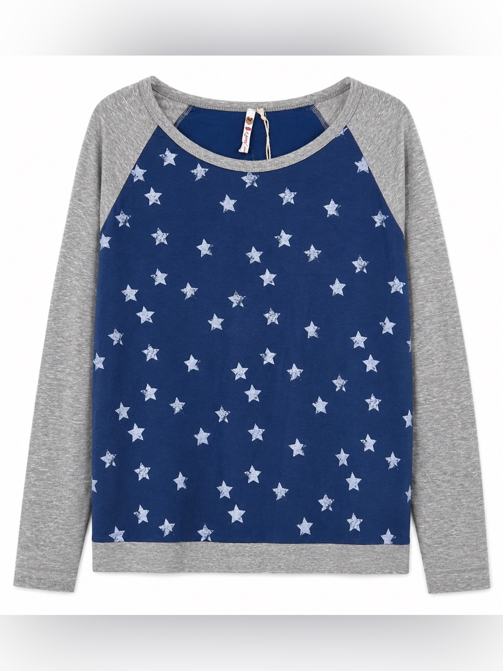 Poof 100% Cotton NWT Women’s Star Design Raglan Long-Sleeve Top - S